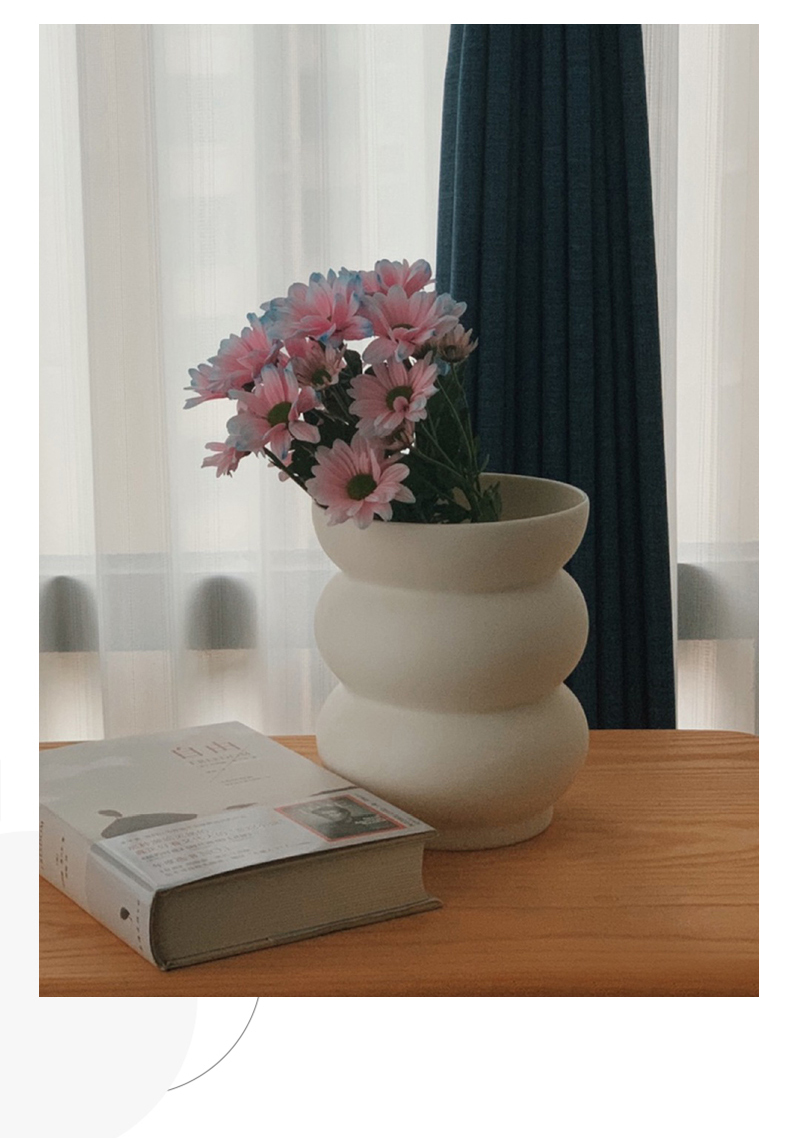北欧陶瓷花瓶简约摆件艺术 腴 花插客厅家居创意摆件软装饰品花瓶