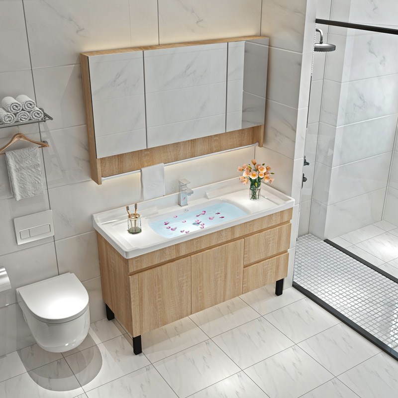 北欧浴室柜卫生间免漆现代简约挂墙式洗手洗脸盆柜卫生间组合洗漱