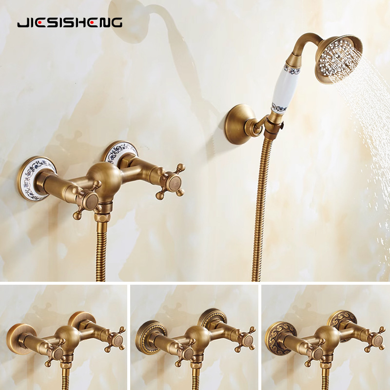 欧式淋浴软管仿古黄金色古铜色花洒管洗澡沐浴手持喷头管1.5米3米