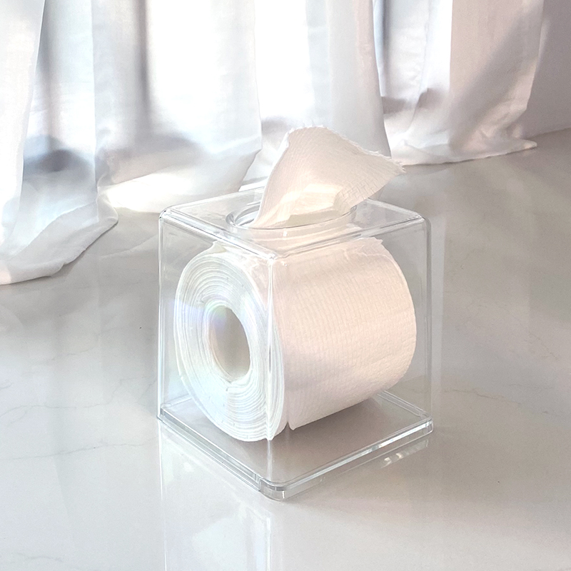 新品透明亚克力纸巾盒洗脸巾创意家用客厅抽纸盒卷纸收纳盒纸抽盒