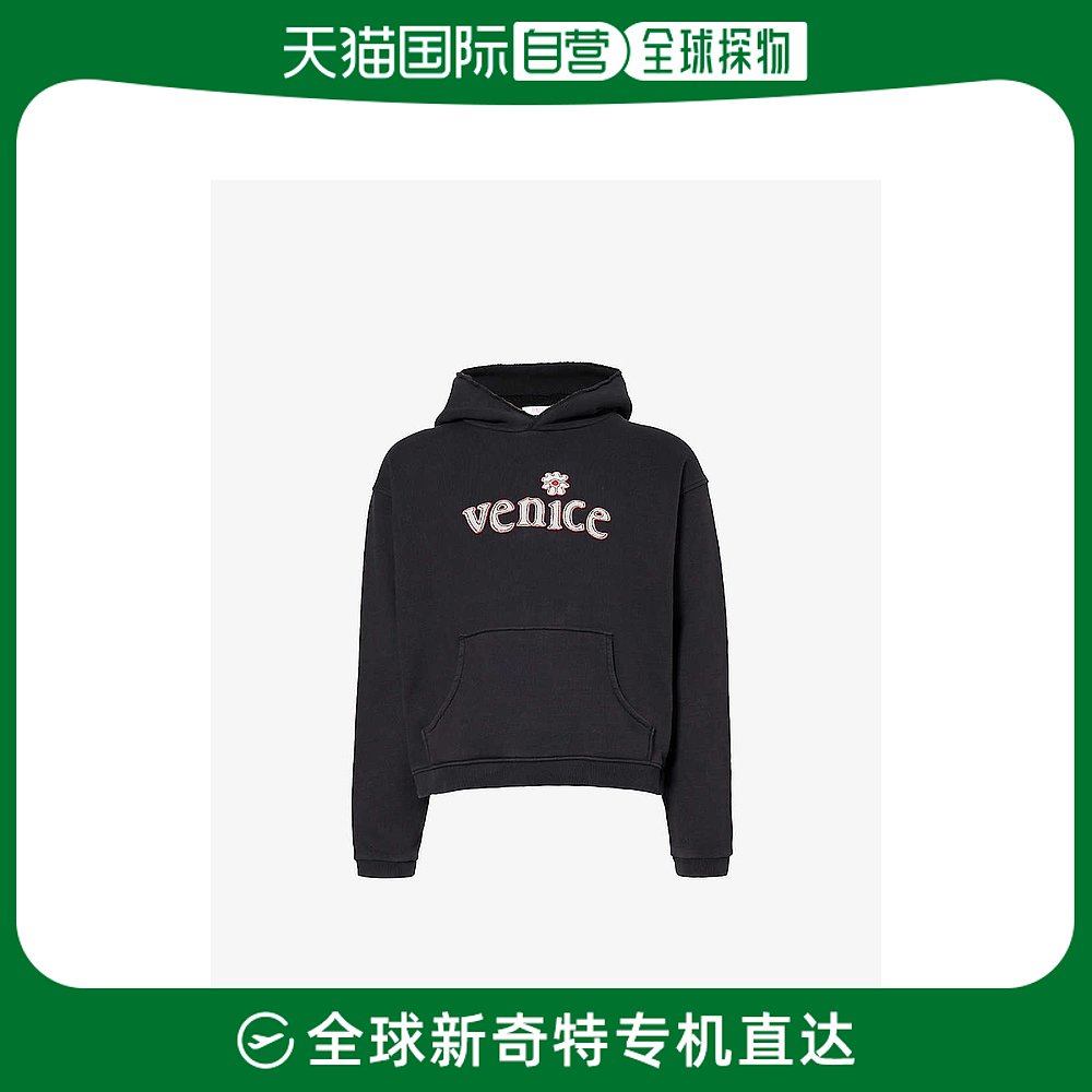 香港直邮潮奢 ERL 男士Venice 品牌标识方正版型棉混纺帽衫