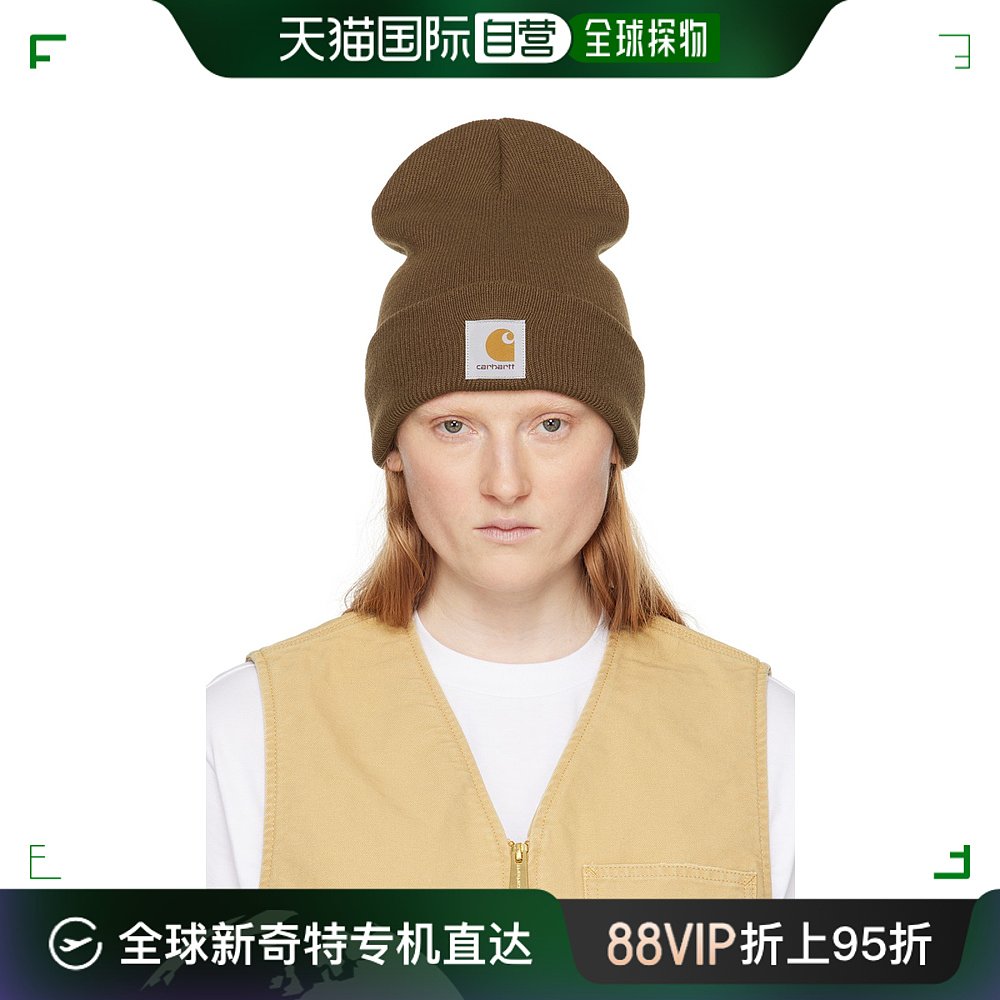 香港直邮潮奢 Carhartt 卡哈特 女士绿色 Acrylic Watch 毛线帽