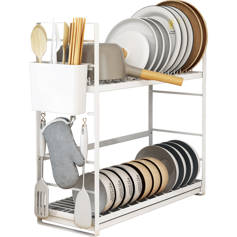 L窄款水槽碗盘碗碟收纳尺寸放碗筷沥水碗架厨房台面小型置物架