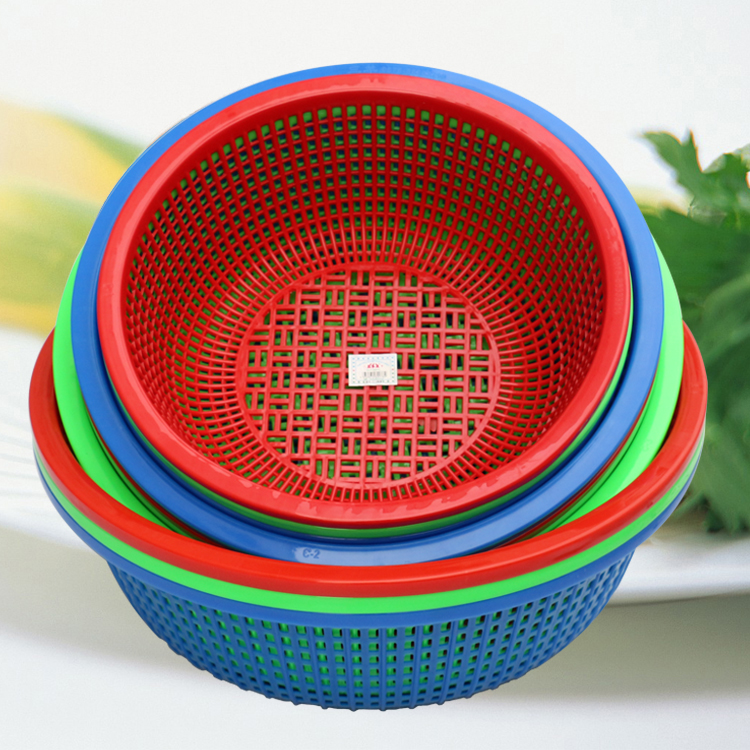 食堂专用洗菜篮子沥水篮特大号圆形塑料加厚滤水筛厨房果蔬菜筐