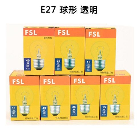FSL白炽灯泡球形钨丝E27E14透明磨砂25W40W家用可调光节能超亮