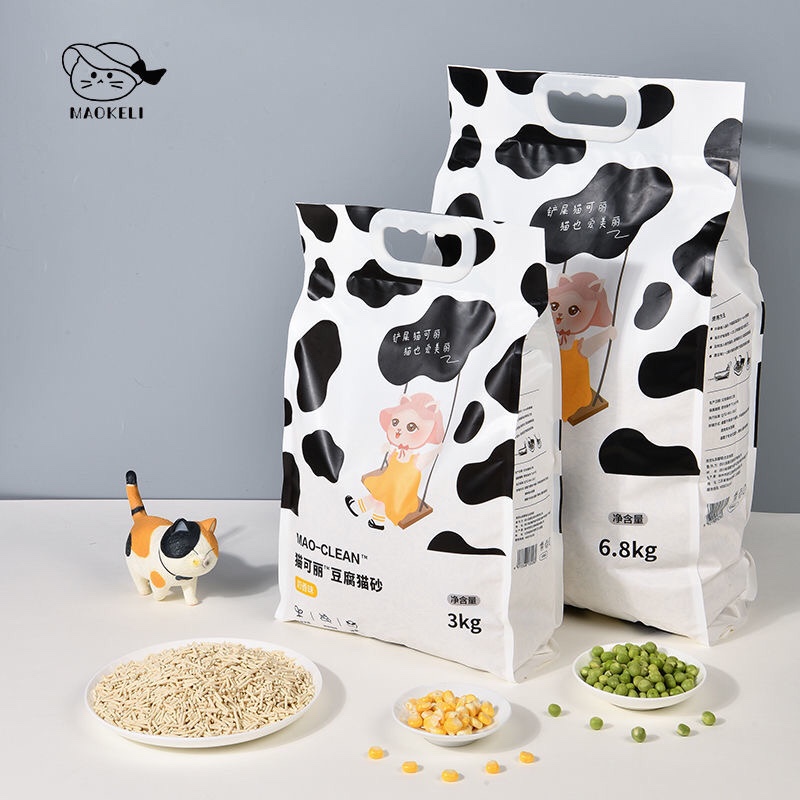 猫可丽天然豆腐猫砂吸水结团可冲马桶绿茶原味奶香3kg/6.8kg