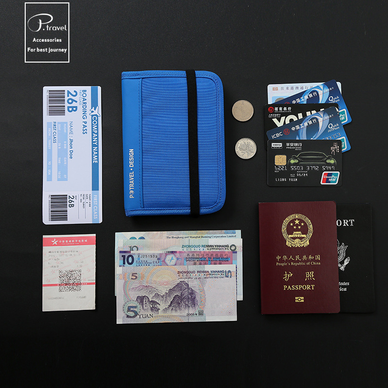 多功能旅行护照包证件包卡包RFID便携防盗刷斜挎包挂脖防水机票夹