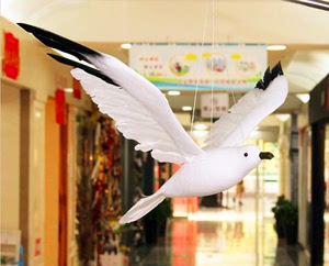 动物模型仿真海鸥羽毛小鸟园艺森系摄影道具场景会场商场布置装饰