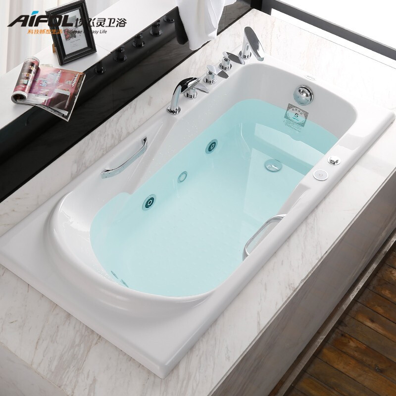AIFOL埃飞灵AT-25775嵌入式浴缸 成人按摩浴缸浴盆带扶手