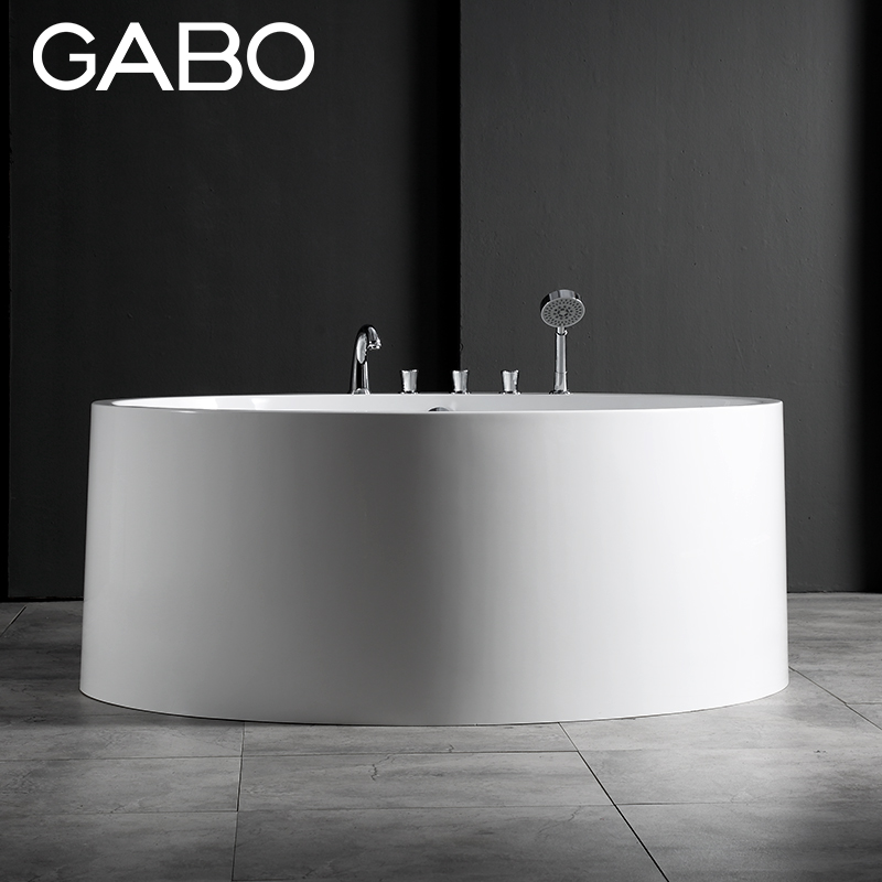 QC 6854亚克力直径1.5米大圆形白色浴缸/GABO观博