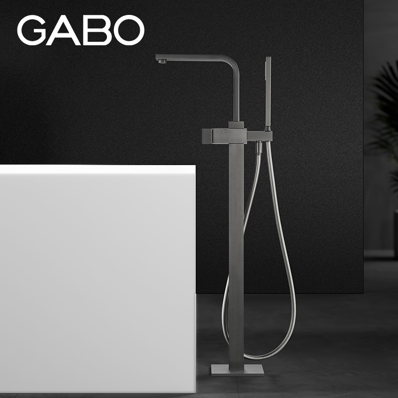 GABO观博浴室独立式浴缸淋浴龙头缸边落地式花洒龙头冷热水18B026