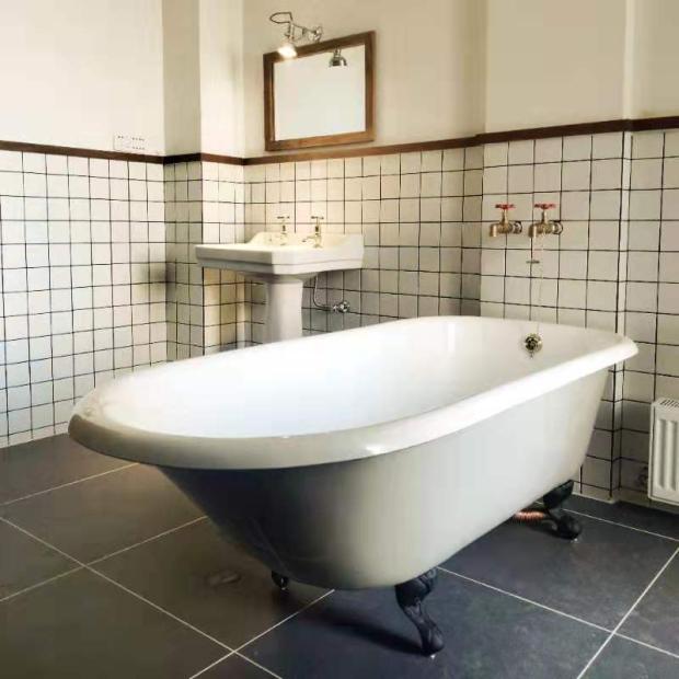 出口欧洲品牌订单铸铁浴缸 粙面浴缸古典独立浴缸