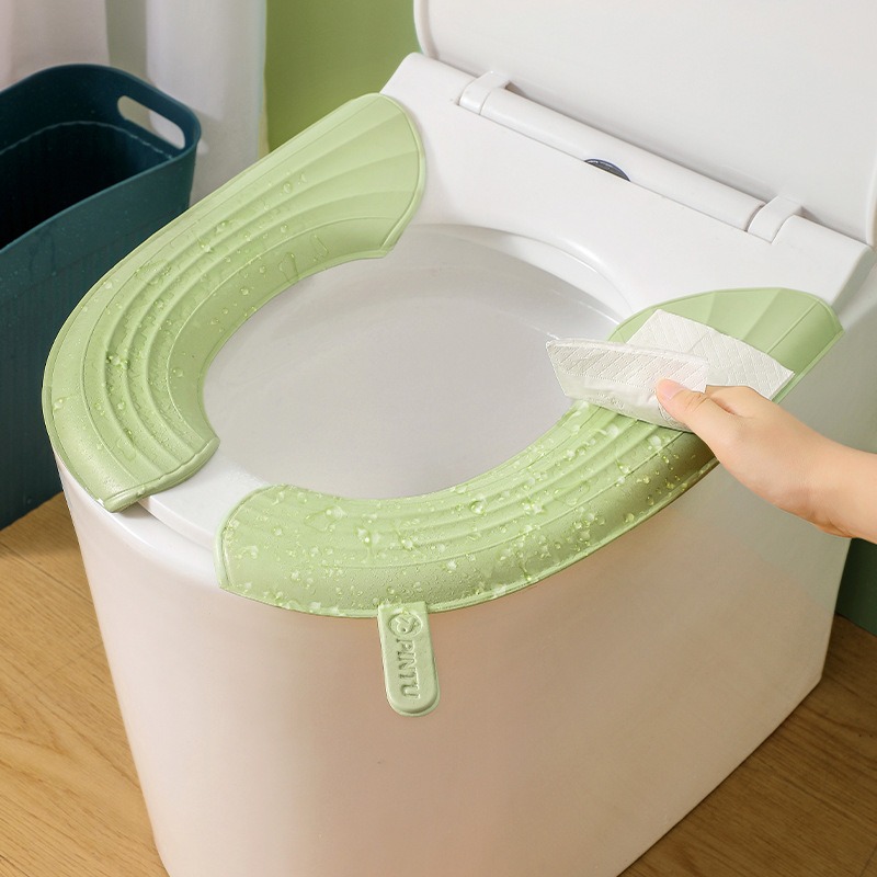女孩子马桶垫硅藻泥免洗通用防水高级感2024新款软硅胶厕所粘贴式