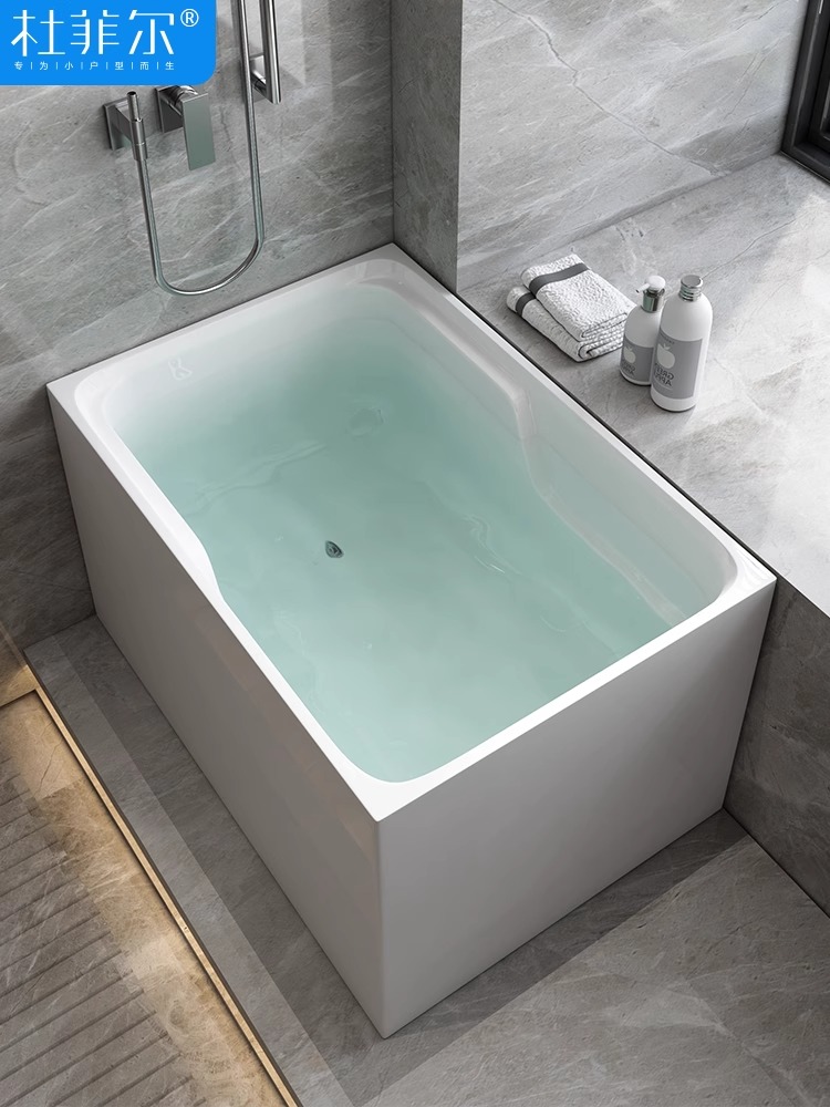 杜菲尔浴缸小户型日式加深亚克力独立家用转角浴盆迷你90-1.3米