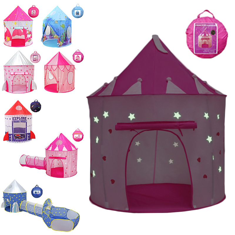 亚马逊玩具帐篷室内爬行折叠游戏屋蒙古包城堡公主吸光帐篷玩具屋
