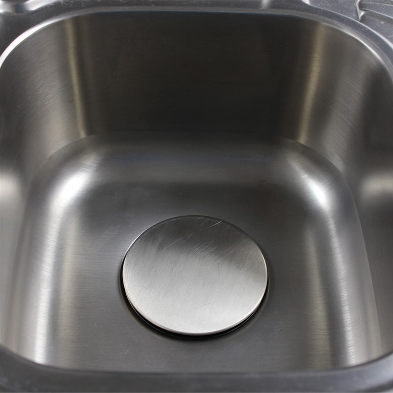 天力厨房水槽下水器不锈钢装饰盖 洗D菜盆配件美观水池大盖盖QS13