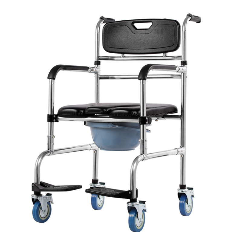 老年人坐便椅洗澡椅孕妇残疾坐便器D家用不锈钢可折叠移动淋浴凳