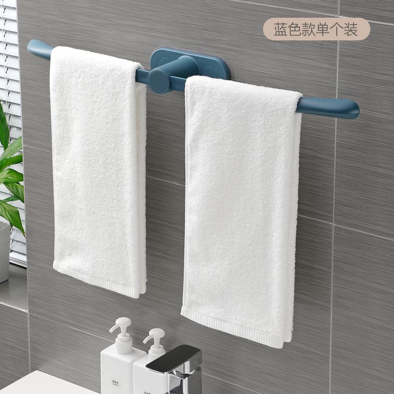 急速发货毛巾架免打孔置物杆卫生间简约厕所浴室壁挂式挂毛巾神器