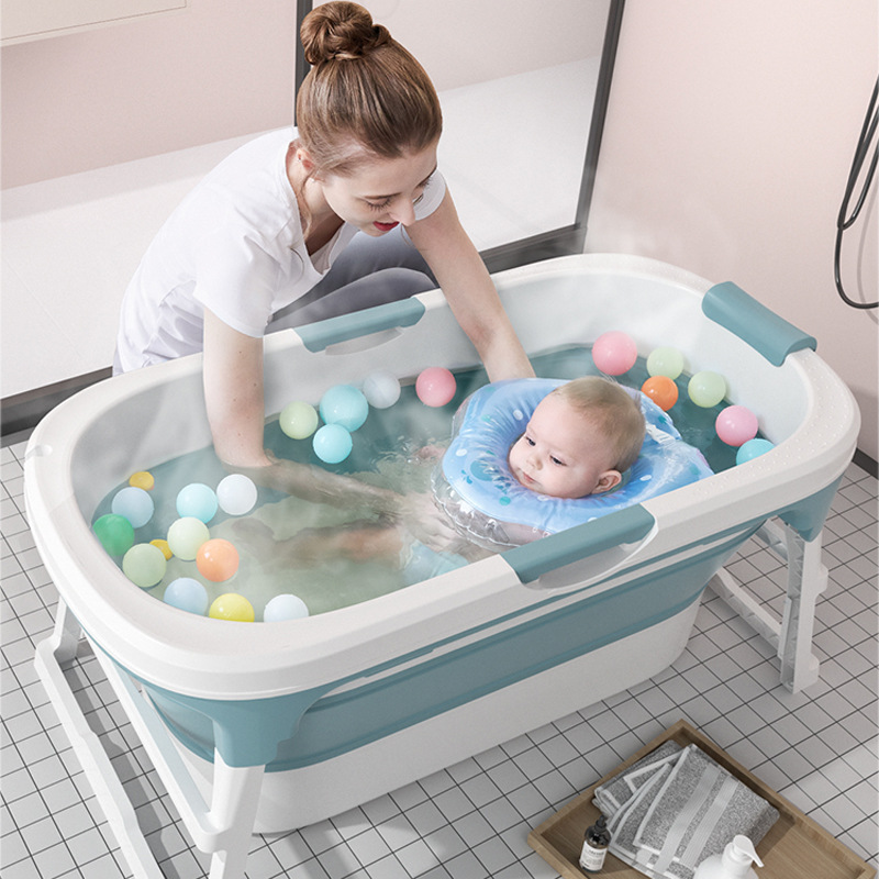 速发婴儿家用游泳池儿童室内大型恒温小孩洗澡浴缸宝宝超大折叠游
