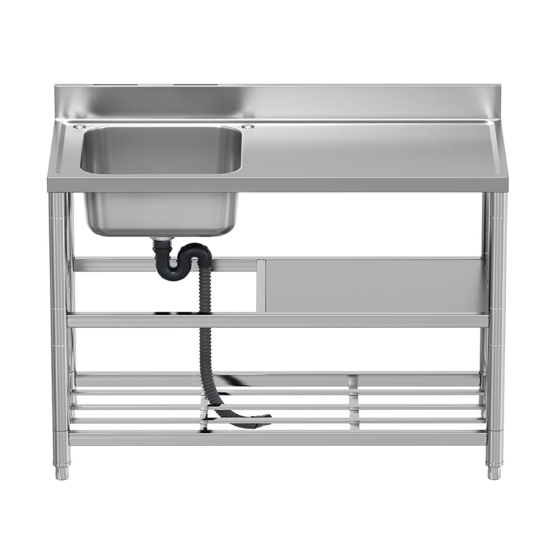 现货速发不锈钢水槽单槽洗菜盆带支架厨房台面一体洗碗池单盆简易