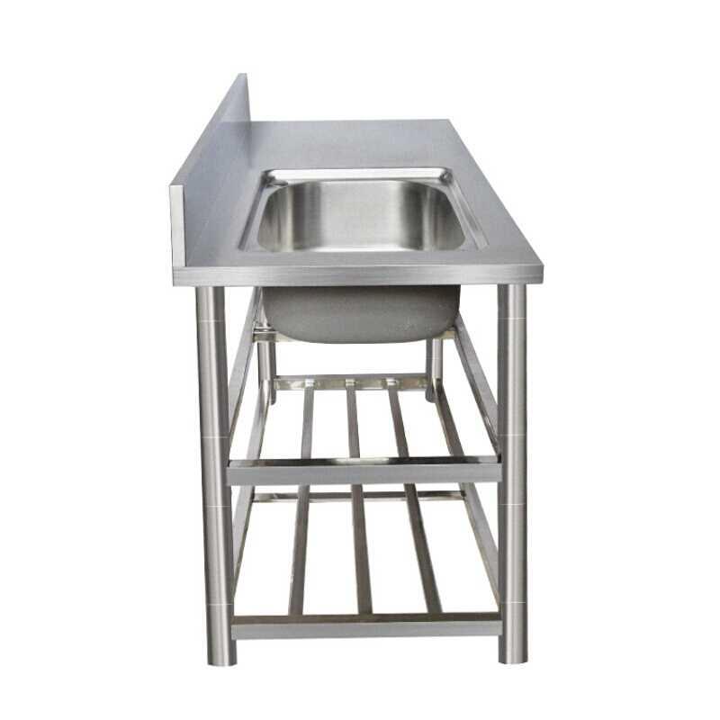 双槽不锈钢水槽洗菜锈带支架家用盆房简易不R厨钢水槽一体台面