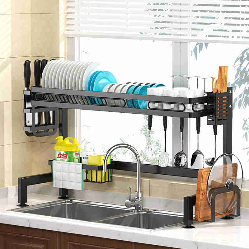 本王(BbW)厨房置物架水槽架洗碗架沥水架碗盘收纳层架多功能水池