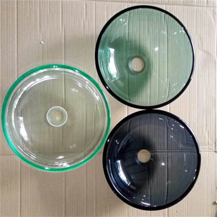 速发钢化玻璃圆形单水槽台中盆台上盆台下盆彩色玻璃洗手盆洗面盆