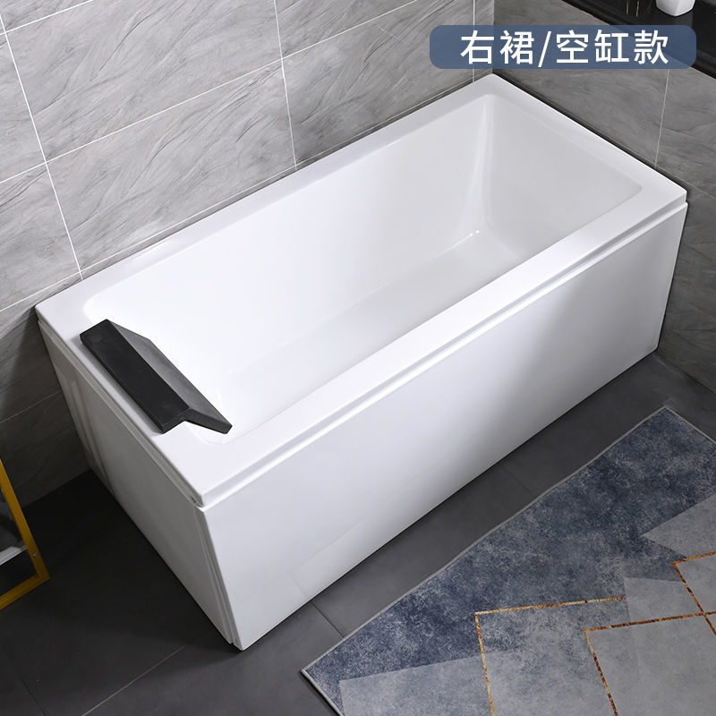 直销新品亚克力家用浴缸 方形浴盆浴池 小户M型浴缸 卫生间澡盆12