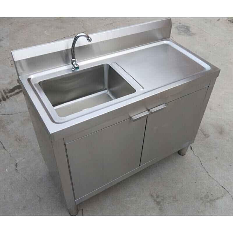 新锈钢水槽商用水池单槽s双槽支架子带操作台家用洗菜盆洗碗池落