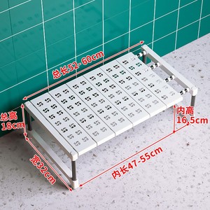 可伸缩下水槽置物m架分层厨房多层桌面架分隔内隔层橱柜收纳锅架