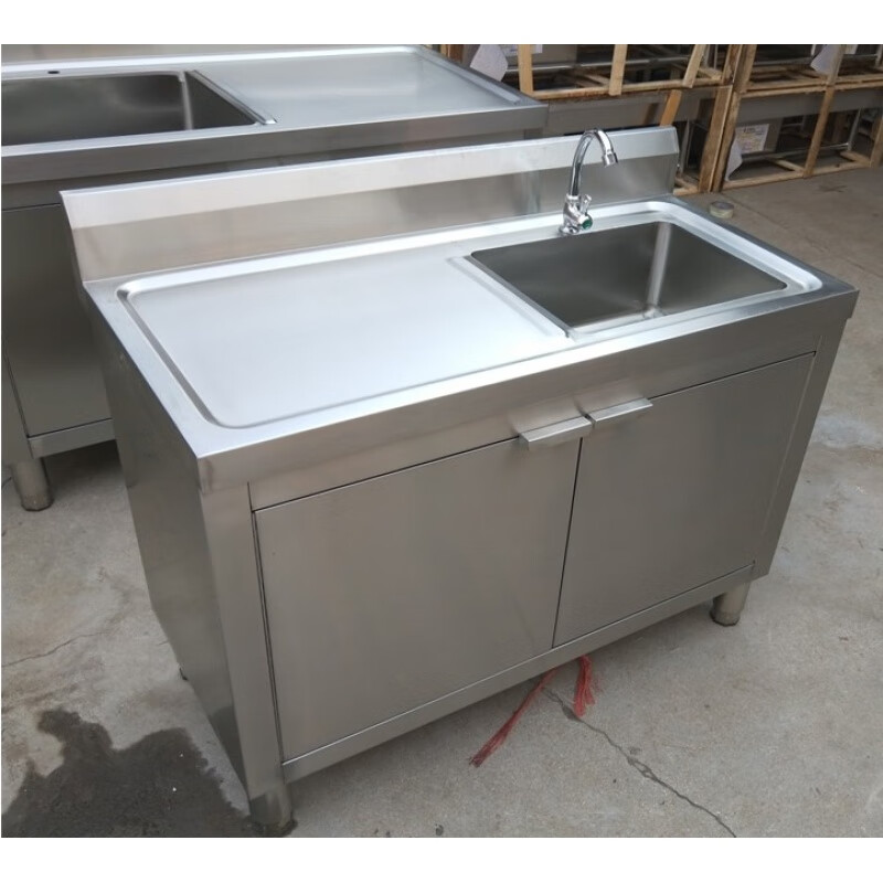 推荐新品整体不锈钢厨房集成一体多功能水池整体橱柜双水槽加厚水