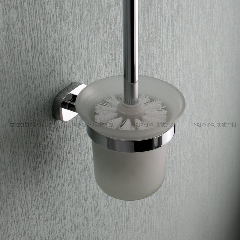 不锈钢免打孔马桶刷简约 卫生间壁挂式马桶刷架 厕所耐用式厕所刷