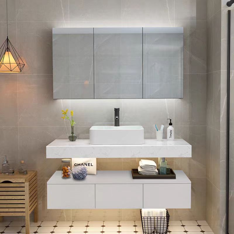 北欧浴室柜现代简约大理石洗脸盆洗手台盆柜组合卫生间洗漱台镜柜