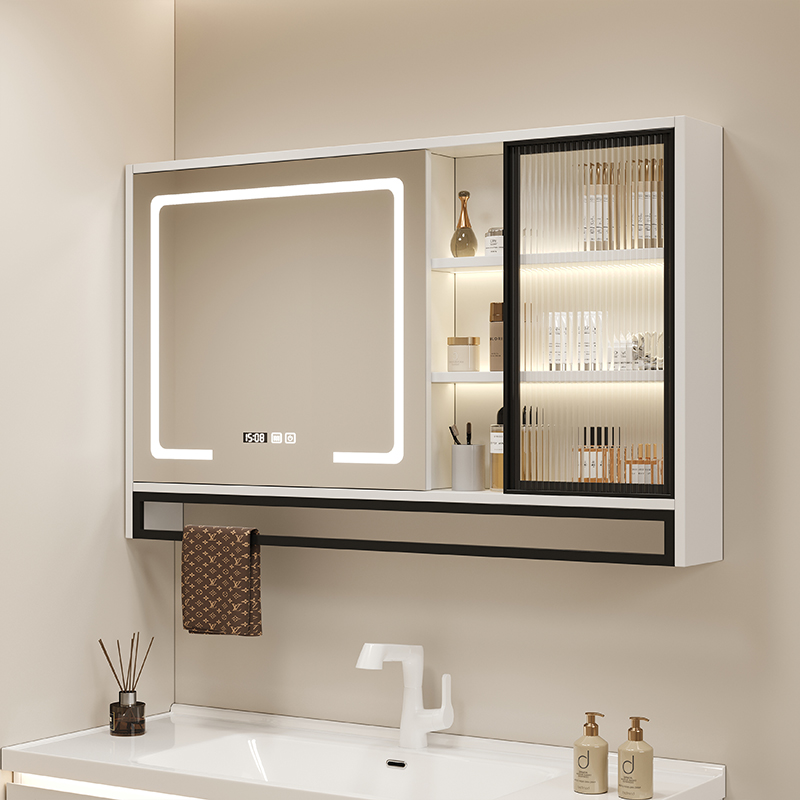 卫生间镜子收纳一体柜浴室智能镜柜单独挂墙镜面柜镜箱带灯镜子柜