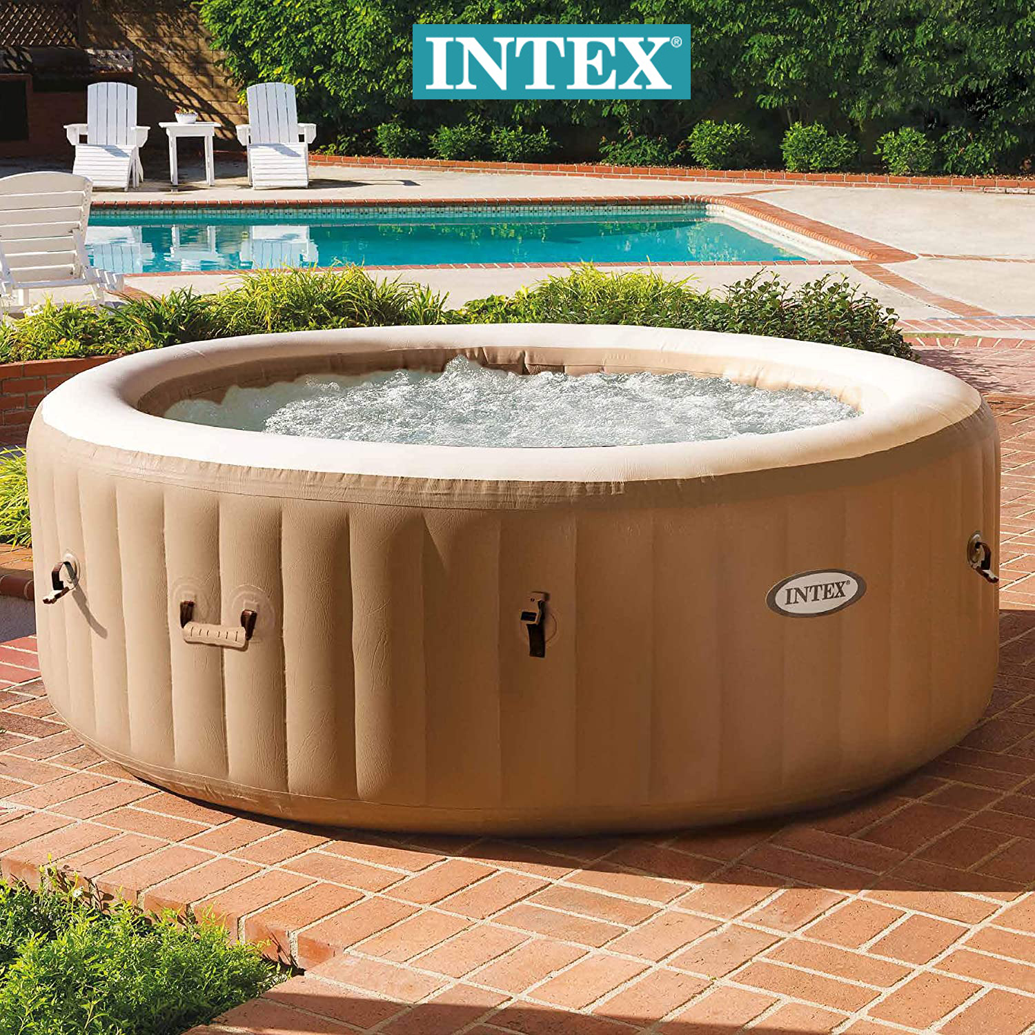 INTEX POOL 充气浴缸水疗池家庭按摩SPA浴池恒温加热桑拿水池浴桶
