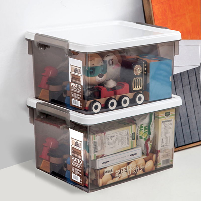 禧天龙围典收纳箱 迷你可爱桌面储物盒小号透明玩具食品整理盒子