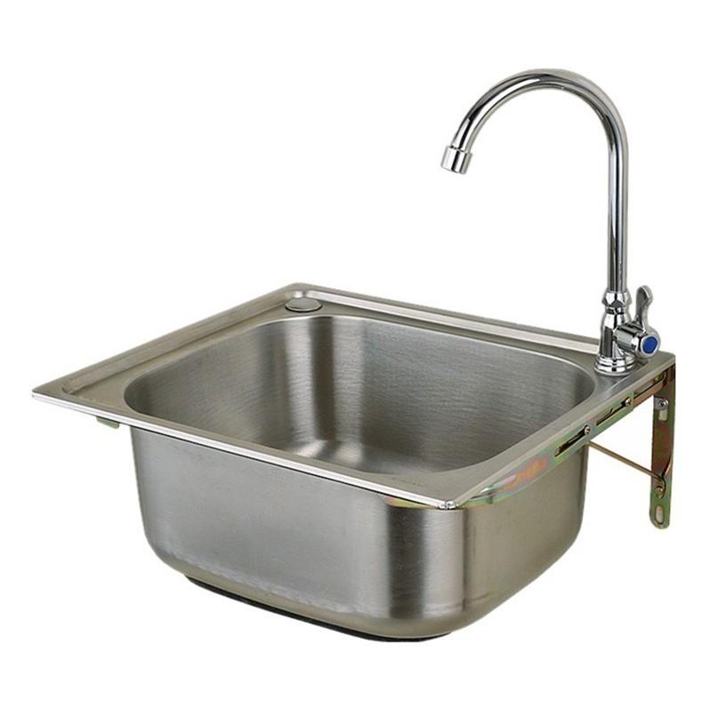 304单水槽水槽不锈钢厨房家用小单水槽洗菜盆洗碗池洗手盆水盆水