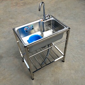 可支架塑料厨房洗菜盆水池水槽 双槽双盆 洗手盆 移动菜盆带简易