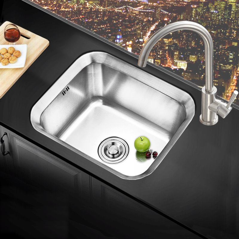 专用洗菜盆单槽 台下盆小号水池厨房洗碗池304不锈钢中小尺寸家用