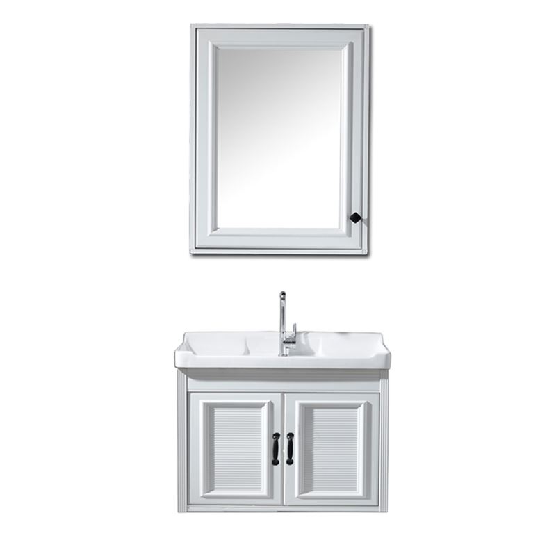 正品BX太空铝浴室柜组合铝合金洗手台镜柜卫生间落地全铝卫浴柜新