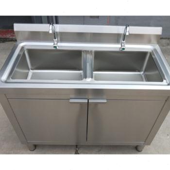 新款整体不锈钢厨房集成一体多功能水池橱柜双槽加厚水槽饭店洗款