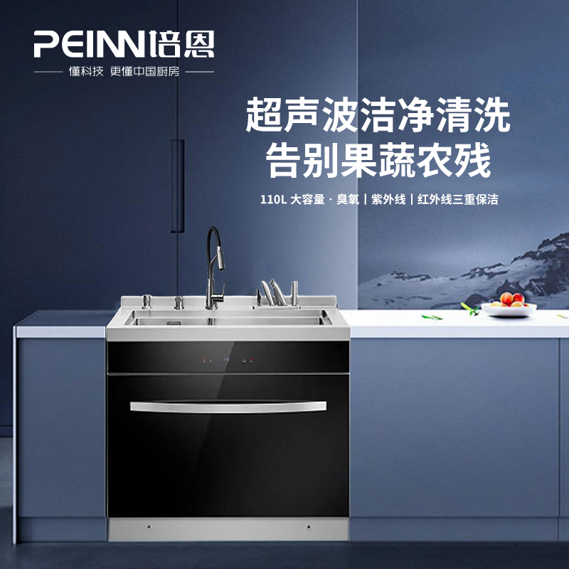 PEINN培恩/900BB集成水槽消毒家用超声波清洗大容量304双水槽