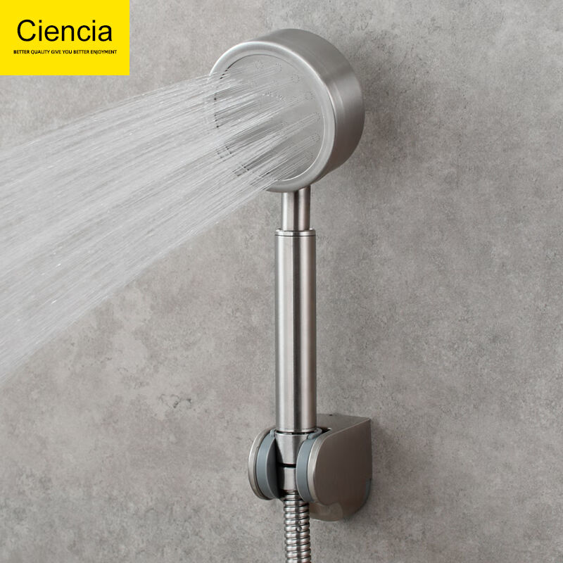 科德林（Ciencia）304不锈钢拉丝增压手持花洒喷头浴室淋浴喷头加
