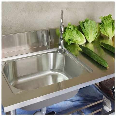 厨房304洗菜盆不锈钢水槽加厚一体带支架洗手盆单槽双槽洗碗池子