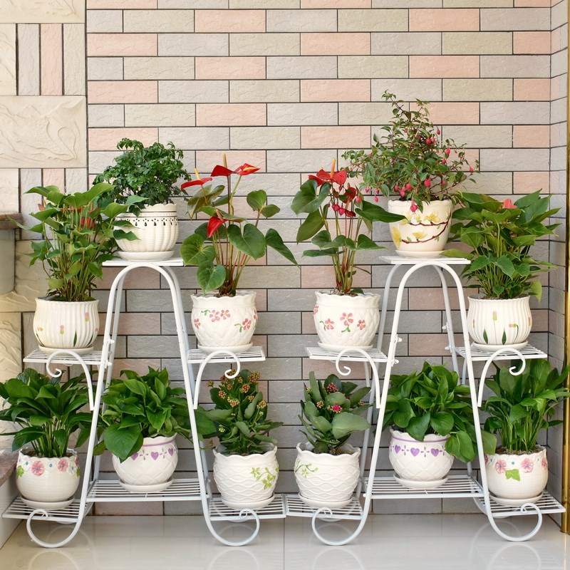 花架子多层功能养花室内放花盆的阳台客厅铁艺单个吊兰绿萝经济型