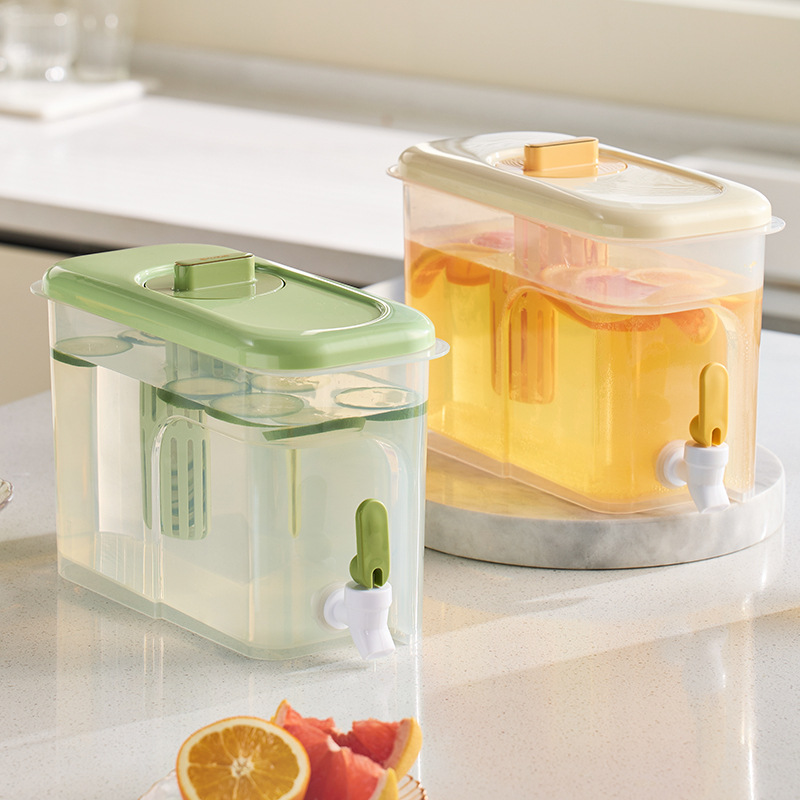 冰箱冷水壶带龙头家用大容量耐高温塑料水果茶饮料桶冷泡壶凉水壶