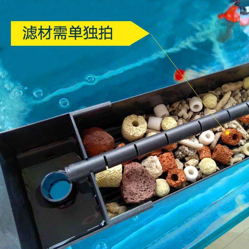 diy水族箱盒置玻璃水槽大型上鱼缸系统槽水循环过滤