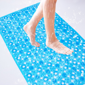 防滑塑料透明浴室防滑垫淋浴房卫生间洗澡按摩带吸盘卫浴环保地垫