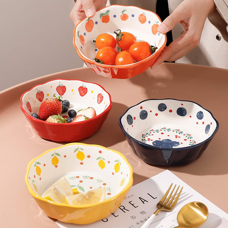 cookzone日式水果沙拉碗可爱陶瓷小碗家用早餐麦片碗单个可爱饭碗