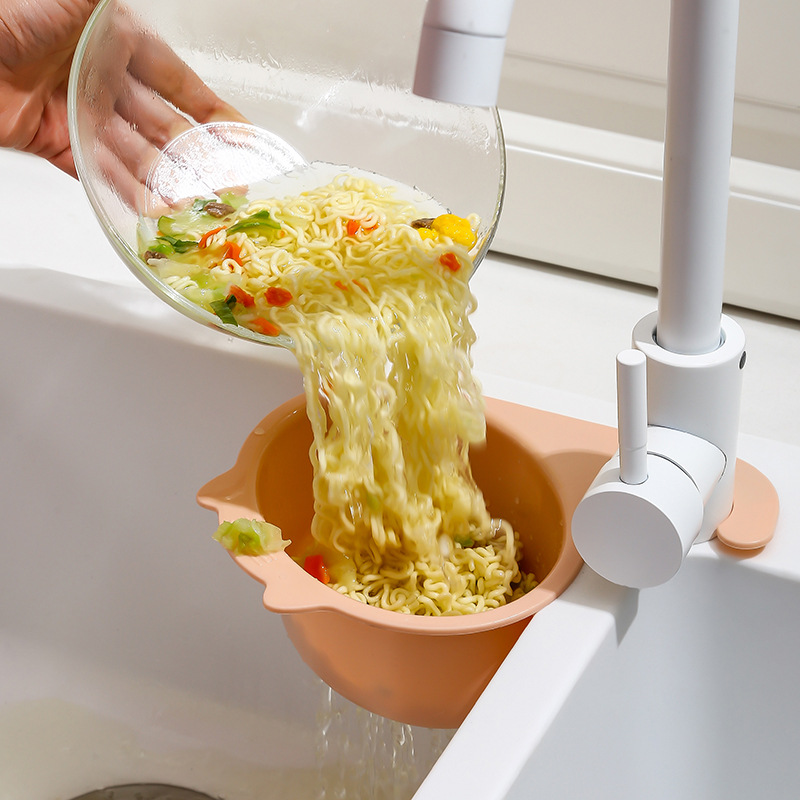 多功能水龙头免打孔干湿分离猫咪沥水篮果蔬洗菜盆水池滤水篮水槽